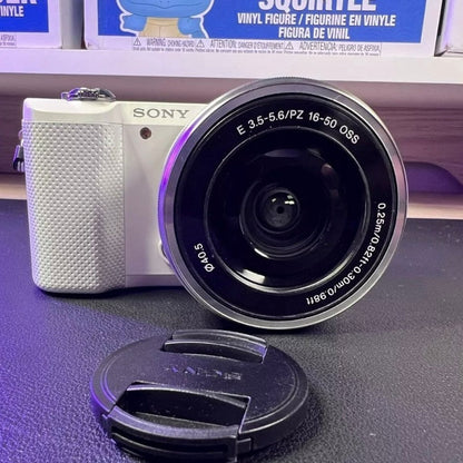 🍇 ₊˚💜 Sony Alpha a5000 Mirrorless Digital Camera (White) with 16-50mm Lens 🍥 🎀📷