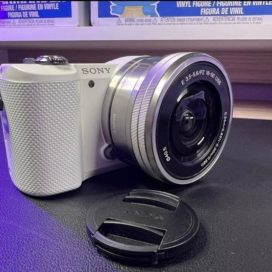 🍇 ₊˚💜 Sony Alpha a5000 Mirrorless Digital Camera (White) with 16-50mm Lens 🍥 🎀📷