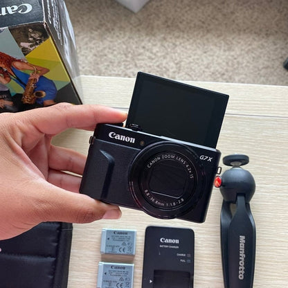 Used 🍇₊˚💜 Canon PowerShot G7X Mark II Digital Camera Video Creator Kit Bundle 🍥🎀📷