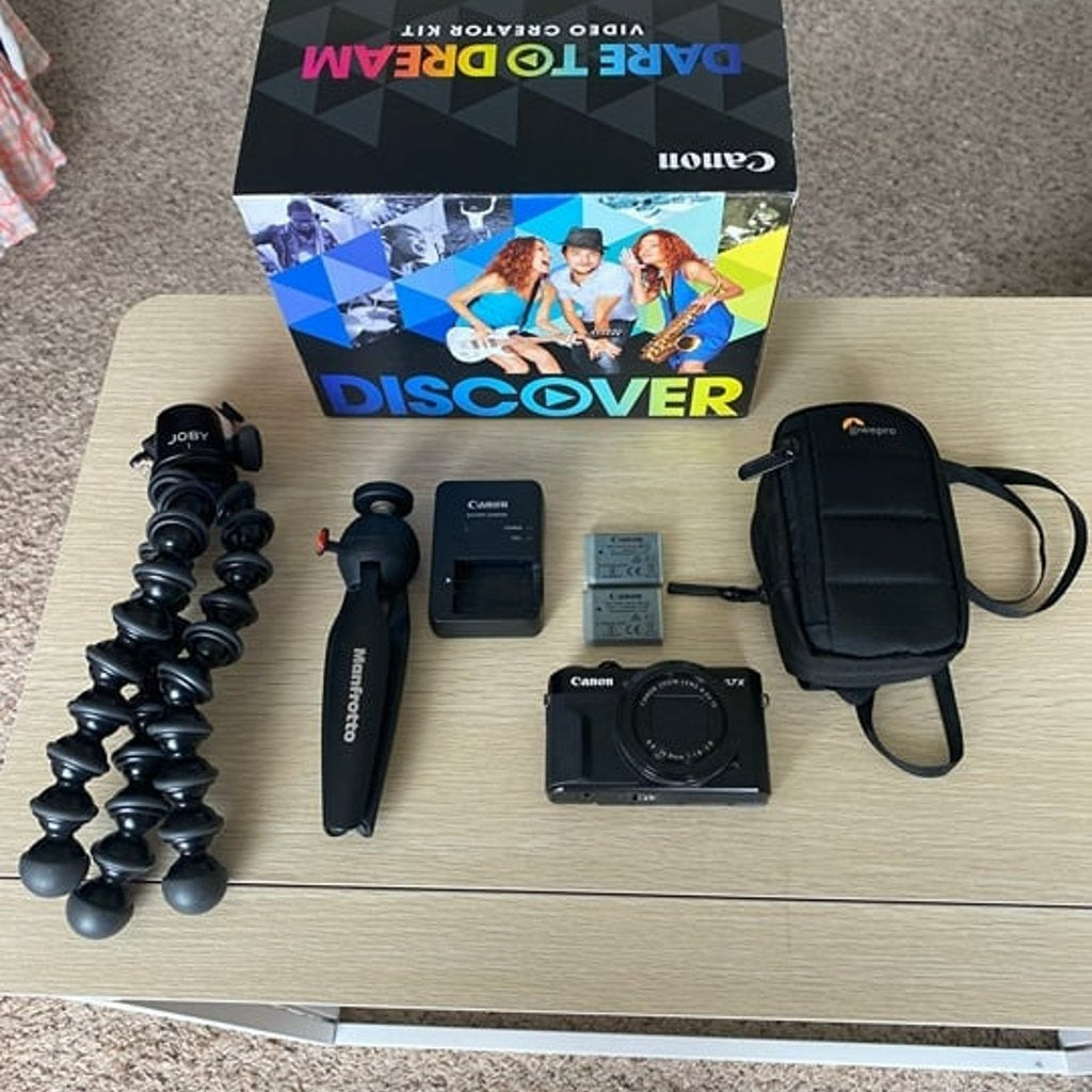 Used 🍇₊˚💜 Canon PowerShot G7X Mark II Digital Camera Video Creator Kit Bundle 🍥🎀📷
