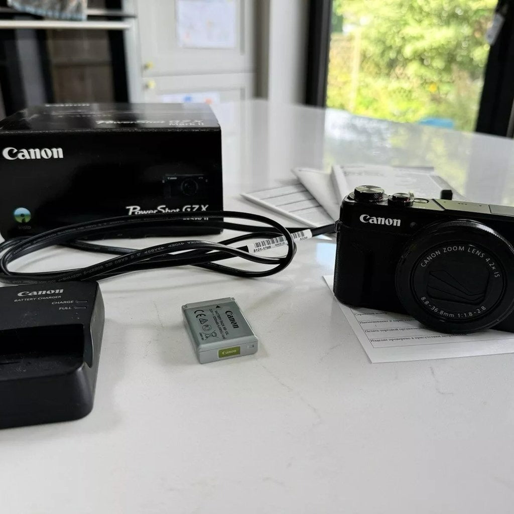 Used 🍇₊˚💜 Canon PowerShot G7X Mark II Digital Camera (Black) 🍥🎀📷