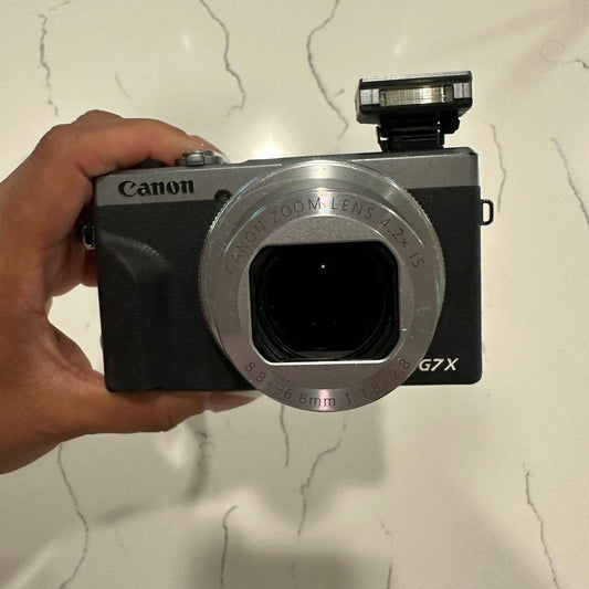 Used 🍇₊˚💜 Canon PowerShot G7X Mark III - 20.1MP Point & Shoot Digital Camera (Silver) 🍥🎀📷