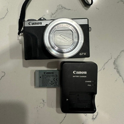 Used 🍇₊˚💜 Canon PowerShot G7X Mark III - 20.1MP Point & Shoot Digital Camera (Silver) 🍥🎀📷