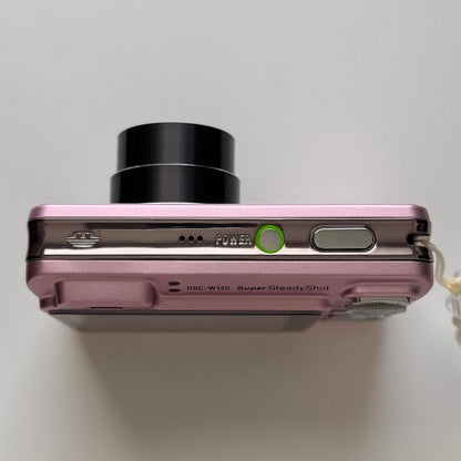 Used Sony Cybershot W120 Digital Camera 🍥🎀 Pastel Pink Digicam